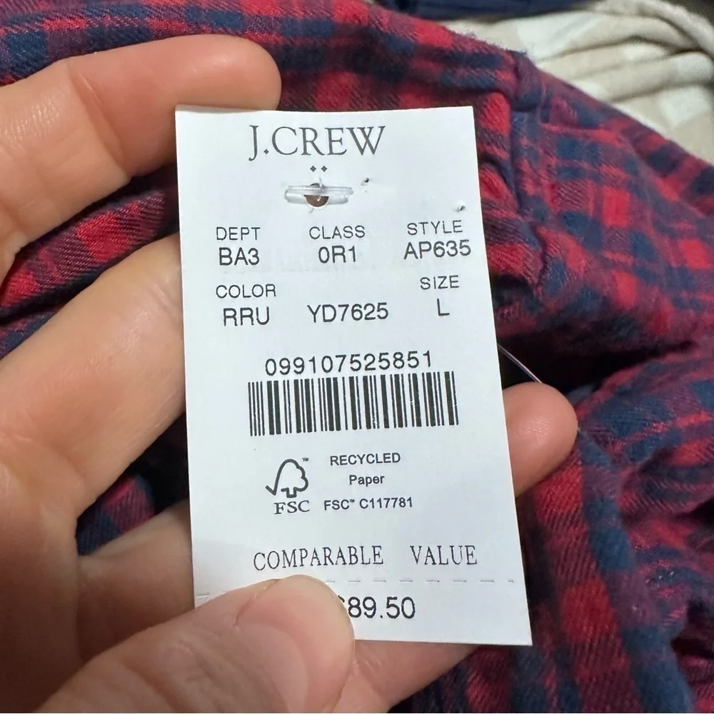 J crew Brushed twill shirt